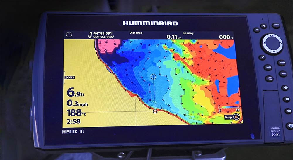 humminbird helix with autochart custom contours