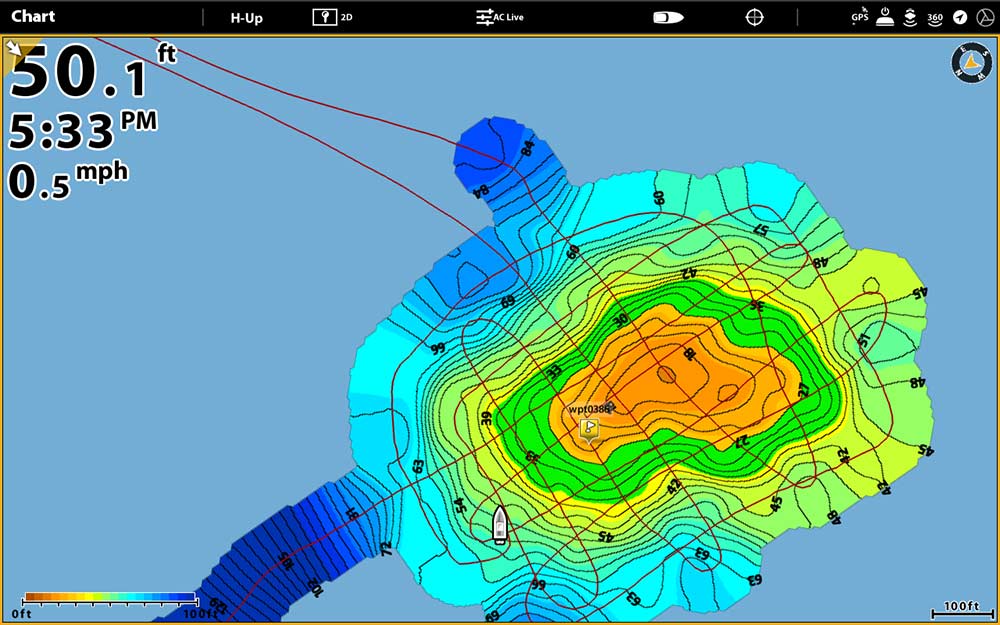 humminbird autochart live custom mapping