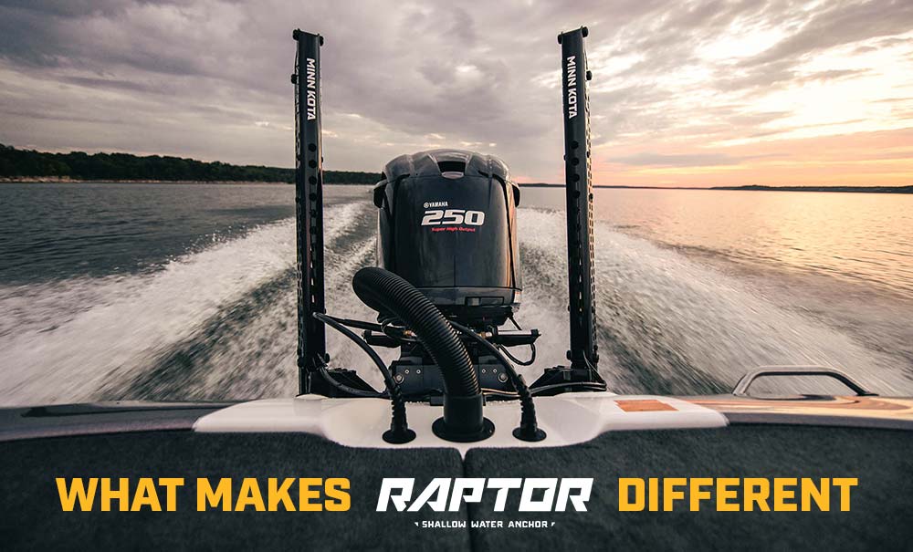 what is different about minn kota raptor shallow water anchors