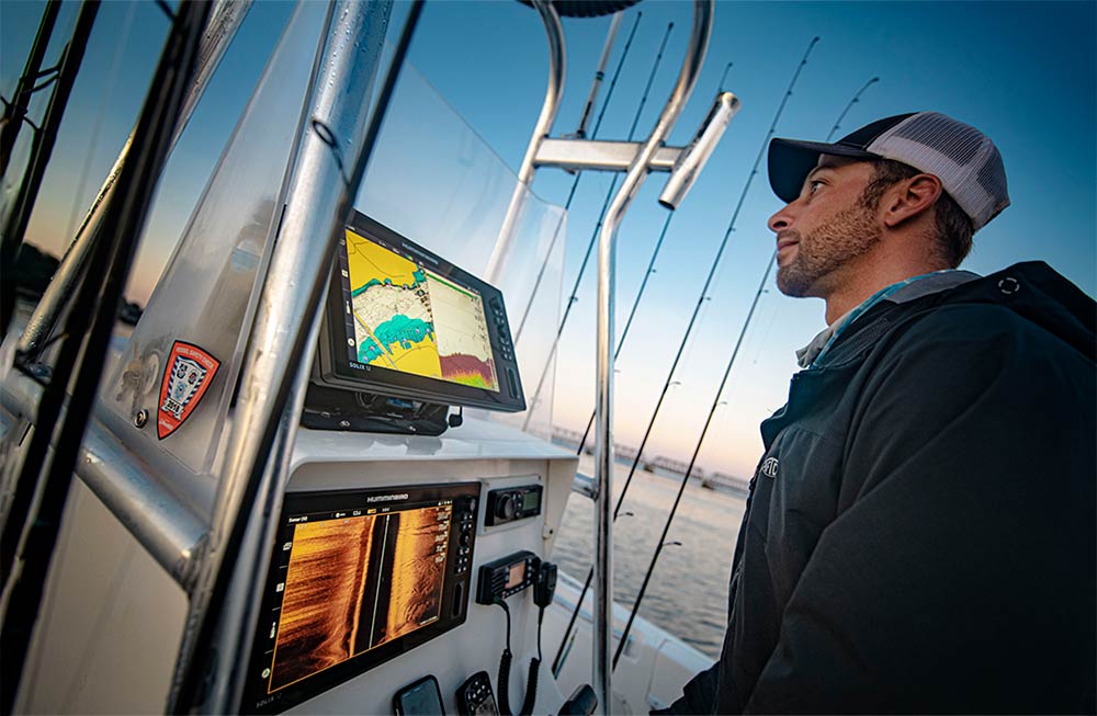 capt mike roy and his humminbird solix fish finders