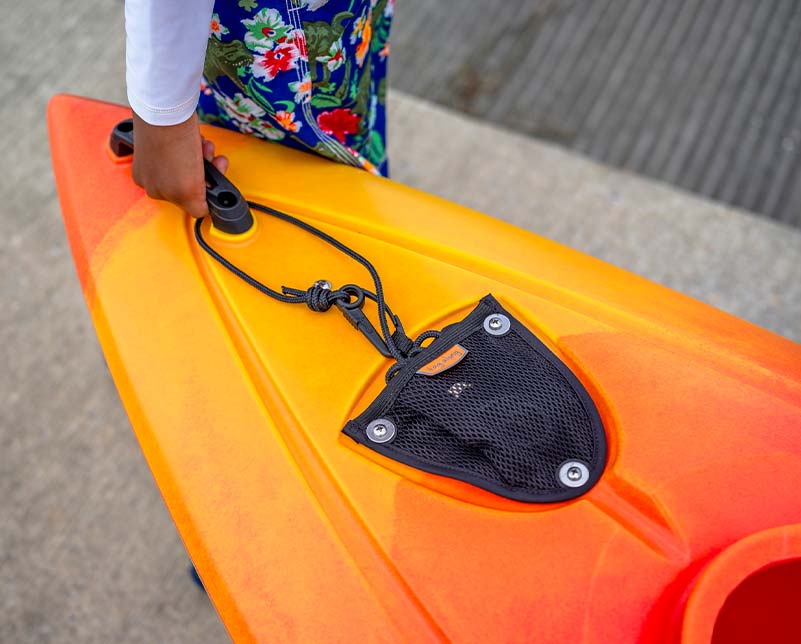 Holding the Old Town Heron Jr kayak