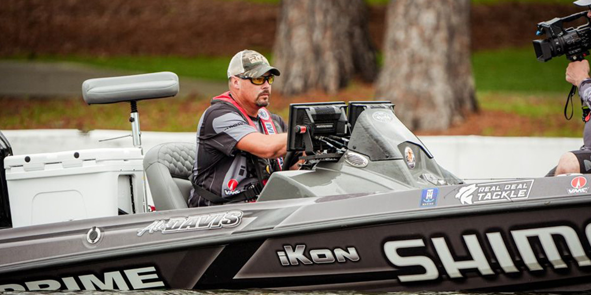 Alex Davis on Lay Lake with Side Boat View