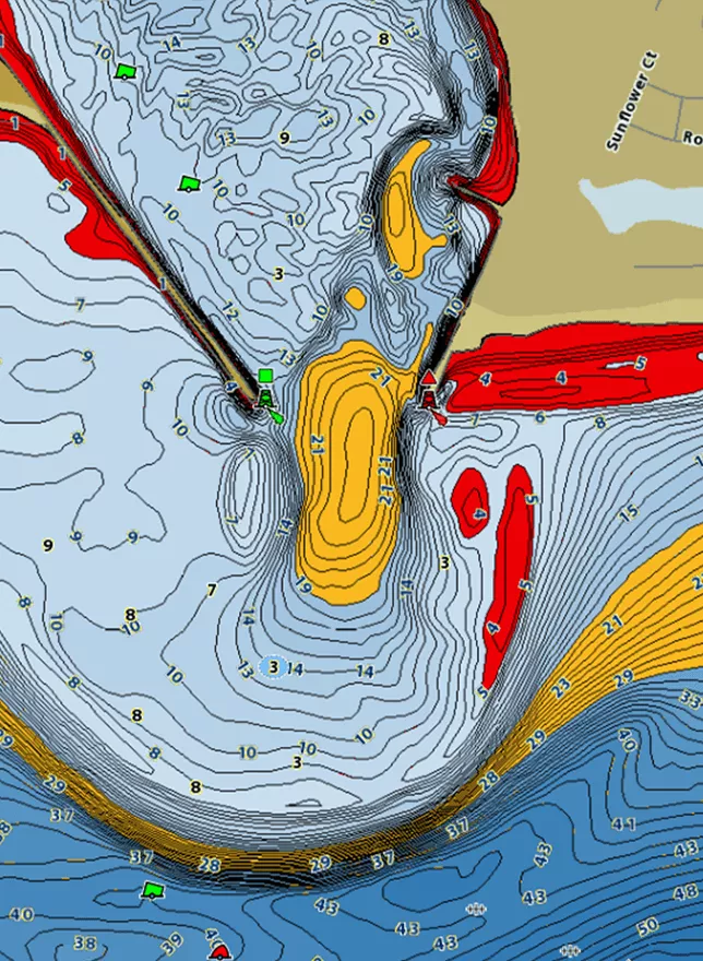 User-defined Depth Highlight targeting productive waters