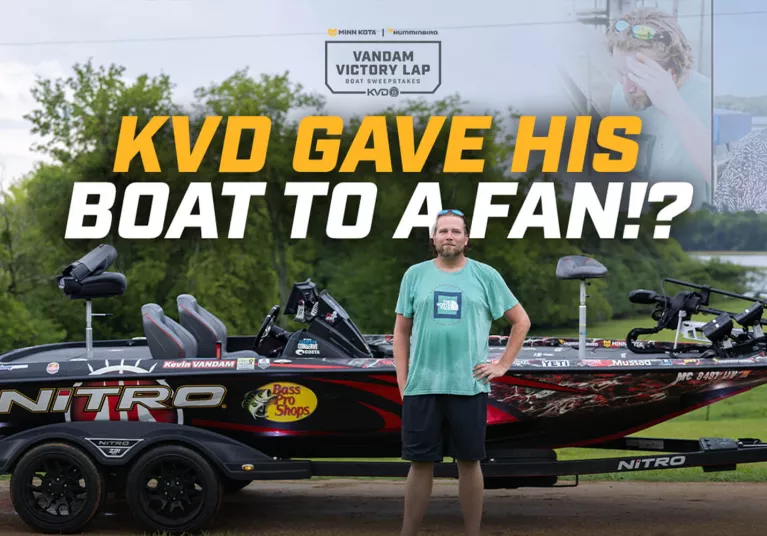 WINNER RECEIVES HIS NEW BOAT